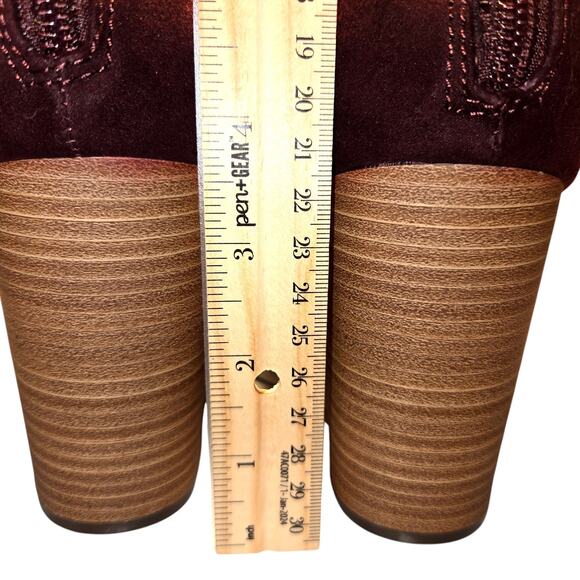 Lane Bryant 12WMaroon Women's Combat Boots Shoes 12 W Wide 3 1/2 Inch Heel - Picture 3 of 10